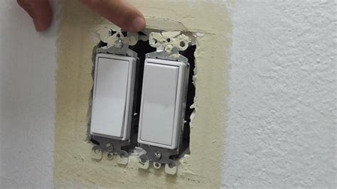 how to patch drywall around electrical box|drywall around electrical box outlet.